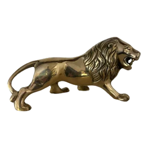 Vintage English Brass Lion
