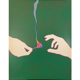 1968 "Match" Minimalist Silkscreen Poster After Lucas Samaras For Sale