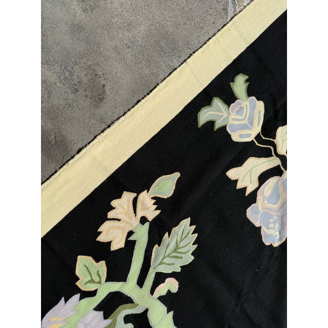 11ft 8in × 13ft 11in Strack Romania Botanical Kilim Area Rug, Circa 1990 For Sale - Image 10 of 12