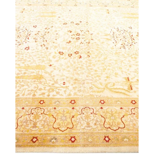 Solo Rugs Mogul, One-of-a-Kind Hand-Knotted Area Rug in Ivory, 8' 0" x 10' 4" For Sale - Image 4 of 8