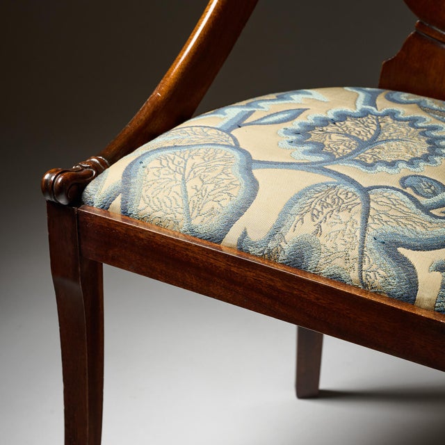 Wood Empire Style French Antique Dining Chairs For Sale - Image 7 of 9