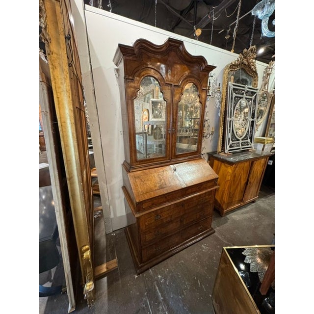 Traditional Italian Walnut Secretary For Sale - Image 3 of 10