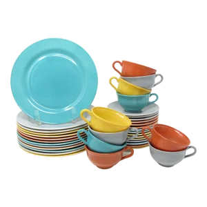 Vintage Hazel Atlas Ovide Tempo Glass Luncheon Set - 38 Pieces