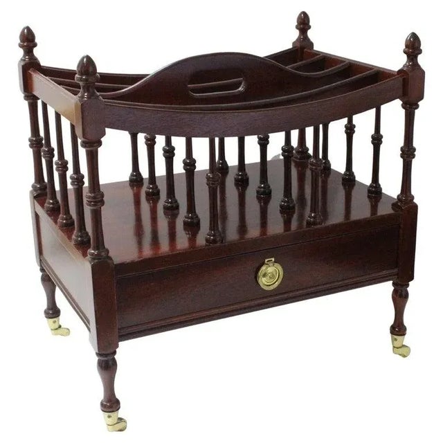 Canterbury Magazine Stand English Regency Style For Sale - Image 13 of 13