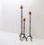 Brutalist Tripod Candlesticks in Wrought Iron, Set of 3 For Sale - Image 5 of 11