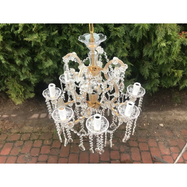 Maria Teresa Cut Crystal Chandelier, 1970s For Sale - Image 3 of 18