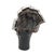Modern Vintage Italian Black Swirl Ruffled Large Glass Vase For Sale - Image 3 of 8