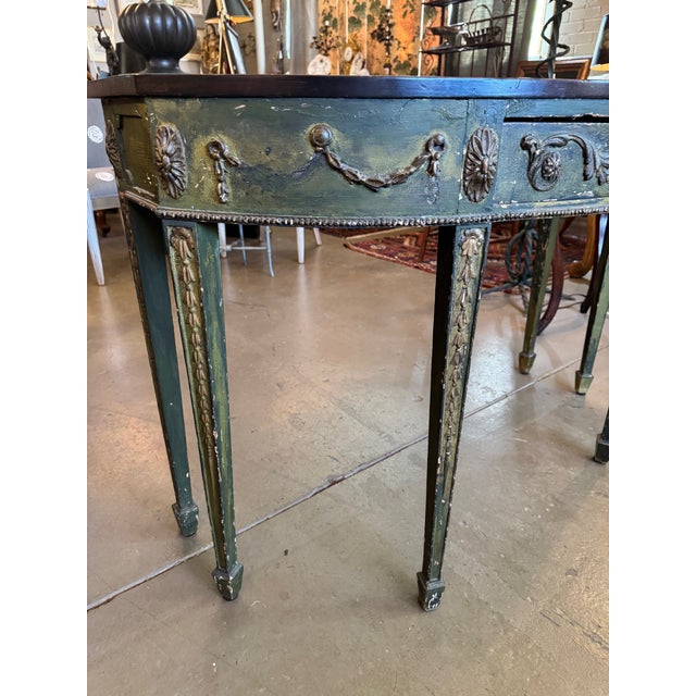 French Louis XVI Style Circa 1890s Console Table With Large Drawer and Key. Sturdy and sound and the original hardware all...