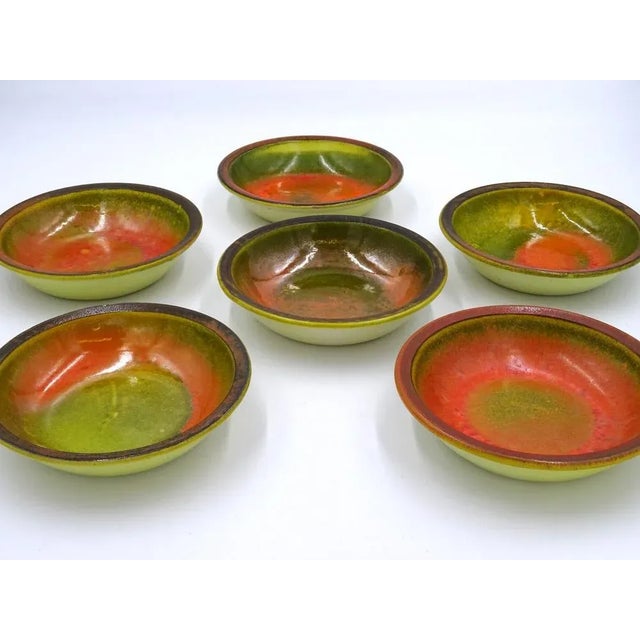 Glazed Ceramic Bowls by Alessio Tasca, 1970s, Set of 7 For Sale - Image 12 of 14