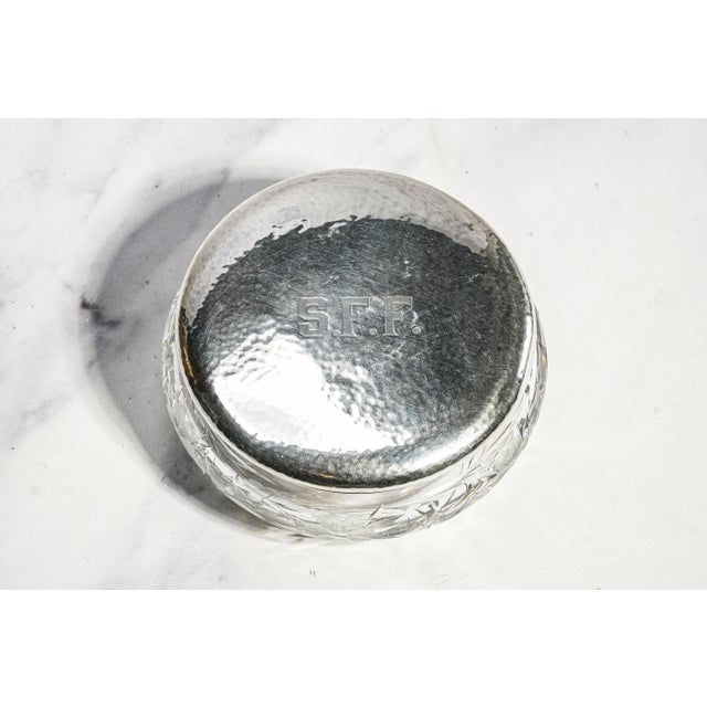 A beautiful example of early twentieth-century vanity elegance, this circa 1915 crystal powder jar combines exceptional...