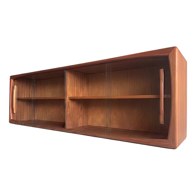 Vintage Danish Teak Hanging Display Cabinet by H. P. Hansen, 1960s For Sale