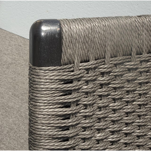 Black & Gray Woven Lounge Chair by Carl Hansen & Son Ch25 Modern For Sale In Los Angeles - Image 6 of 15