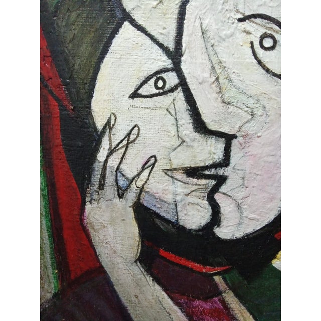 Portraiture Mid 20th Century Emil Filla (1882–1953) – Original Oil on Canvas Painting – Cubist Portrait For Sale - Image 3 of 7