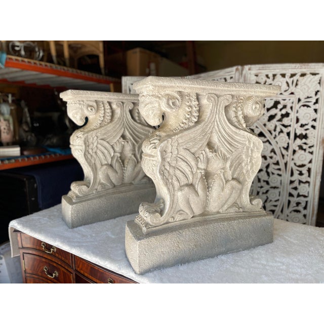 Sculpture Materials 1960s Pair of Neoclassical Revival Style Pedestals for Dining Table For Sale - Image 7 of 12
