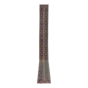 1960s Hand-Knotted Anatolian Karapinar Runner - Stair Carpet 1'6'' X 19'8''