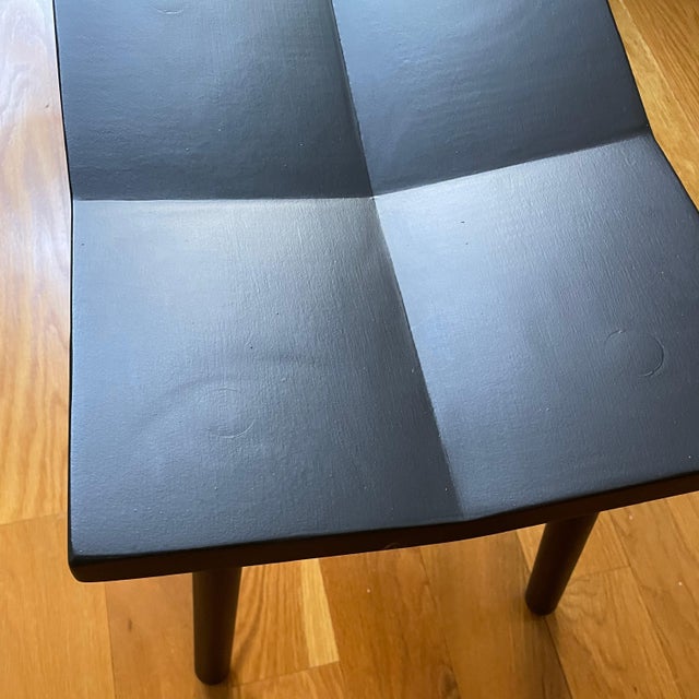 Not Yet Made - Made To Order Mitre Low Wooden Stool, Black, by Souda, Modern, Minimal, Contemporary, Wood Seating For Sale - Image 5 of 10