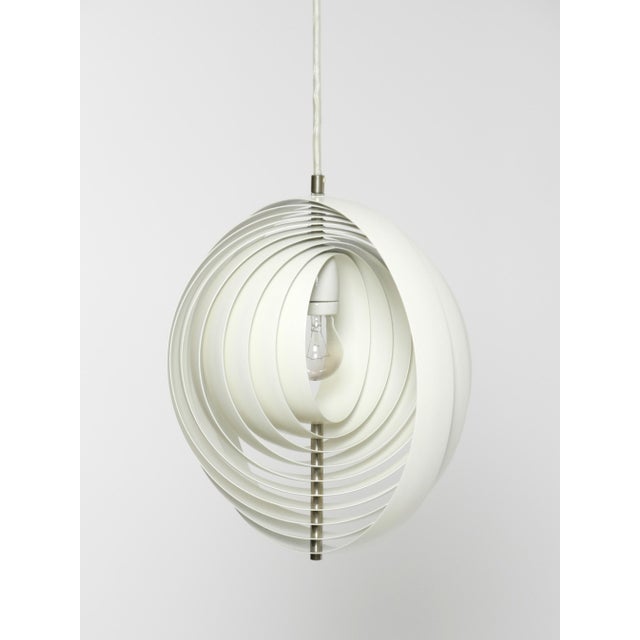 Vintage Space Age Moon Lamp in White Lacquered Aluminum by Verner Panton for Vitra, 2000s For Sale - Image 12 of 18