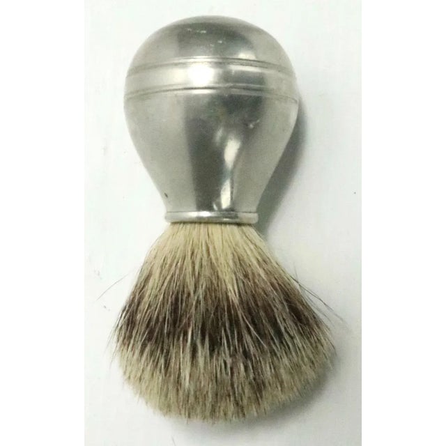 Antique Sheffield Shaving Brush on Stand For Sale In New York - Image 6 of 7