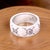 Silver 1990s Gucci Estate Engraved Ring Size 8 Sterling Silver 8.5 mm Height For Sale - Image 8 of 10