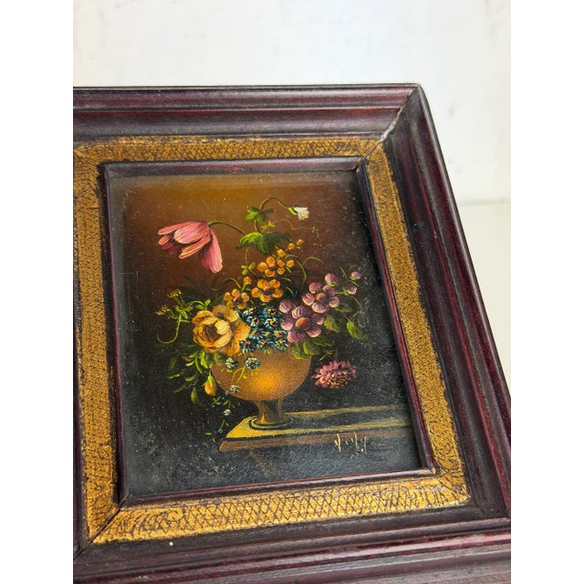 Metal Still Life Composition, 1920s, Oil Painting on Copper, Set of 2 For Sale - Image 7 of 12