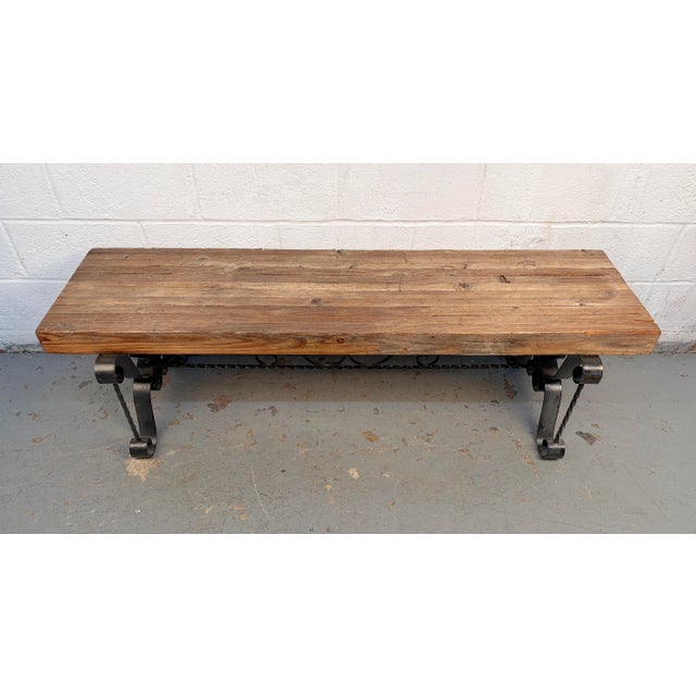 Bring timeless craftsmanship and rugged character into your space with this Rustic Industrial Wrought Iron Butcher-Block...