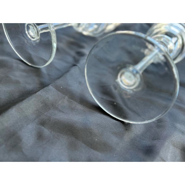 Contemporary 1990s Clear Glass Candleholders With Chimney Set of 2 For Sale - Image 3 of 4