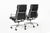 Black Pair Authentic Eames Herman Miller Tall Black Leather Office Chairs 2001 For Sale - Image 8 of 15