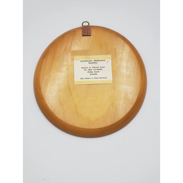 1980s 1980s Eric Juckert Australian Aboriginal Weapons Kauri Wood Plate For Sale - Image 5 of 7