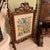 Victorian Carved Walnut Firescreen with Floral Needlework — Circa 1870s Beautiful 19th-century Victorian firescreen,...