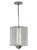 Mid-Century Modern Mid 20th Century Rectangular 4 Panel Architectural Lantern, Art Glass, Polished Nickel & Chrome Stem For Sale - Image 3 of 14