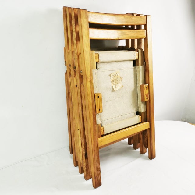 Folding Chairs from Biała Podlaska Furniture Factory, 1970s, Set of 4 For Sale - Image 14 of 16