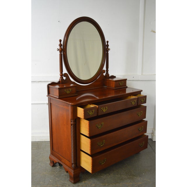 Willett of Wildwood Solid Cherry Dresser w/ Mirror Chairish