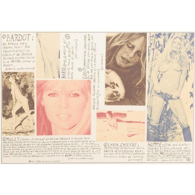 Erik Dietman, Brigitte Bardot, 1977, Lithograph For Sale - Image 6 of 6