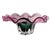 Glass Murano Style Sommerso Art Glass Ruffled Centerpiece Bowl Pink Green 20" For Sale - Image 7 of 17