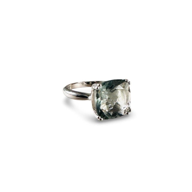 Prasiolite Sterling Silver Ring Sz 6 New ! For Sale - Image 4 of 7