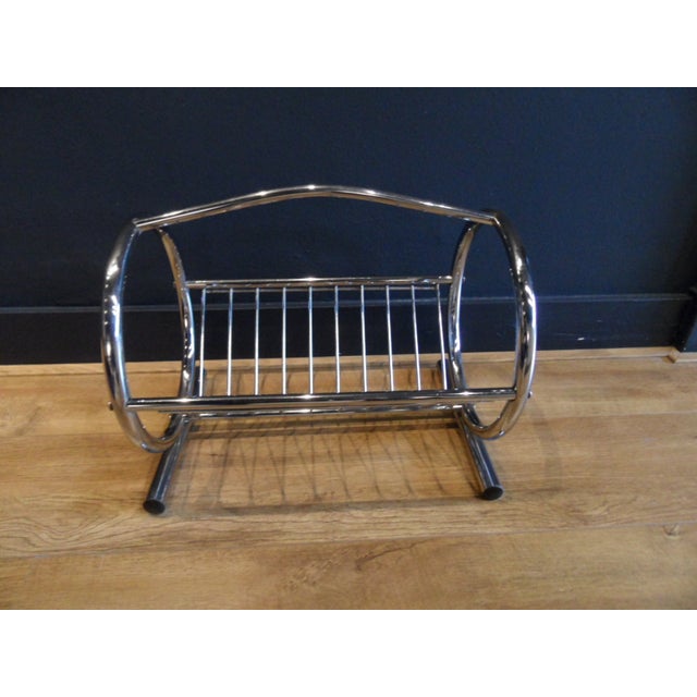 Vintage Chrome Magazine Rack, 1960s, in Flawless conditions. Designed 1960 to 1969