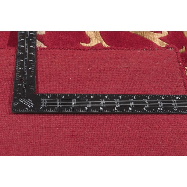 Late 20th Century Red Chinese Rug With Floral Mandala, 07'09 X 09'10 For Sale In Dallas - Image 6 of 10