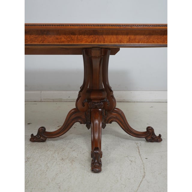 Italian Continental Style Carved Dining Room Table For Sale - Image 4 of 18