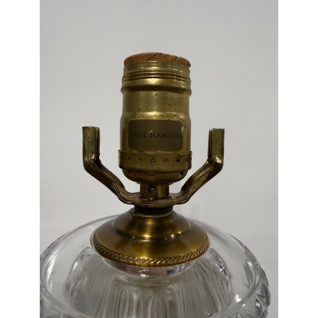 Pair, Paul Hanson Cut Crystal, Ormolu & Marble Table Lamps, Mid-20th Century For Sale In Providence - Image 6 of 8