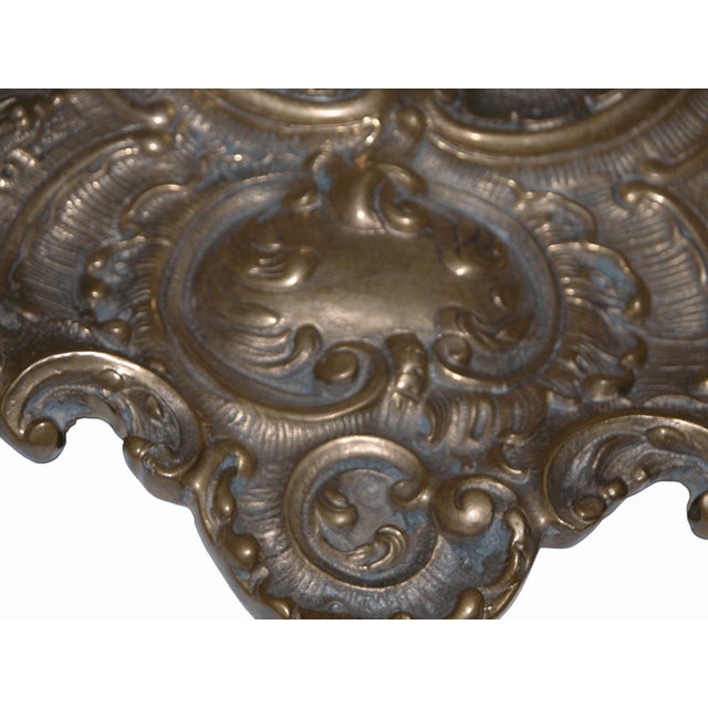 Brown Bronze Plate Centerpiece Depicting Cupid For Sale - Image 8 of 10