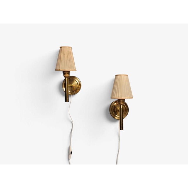 Metal Abo Randers, Danish Modern, Wall Sconces, Brass, Denmark, 1980s For Sale - Image 7 of 13