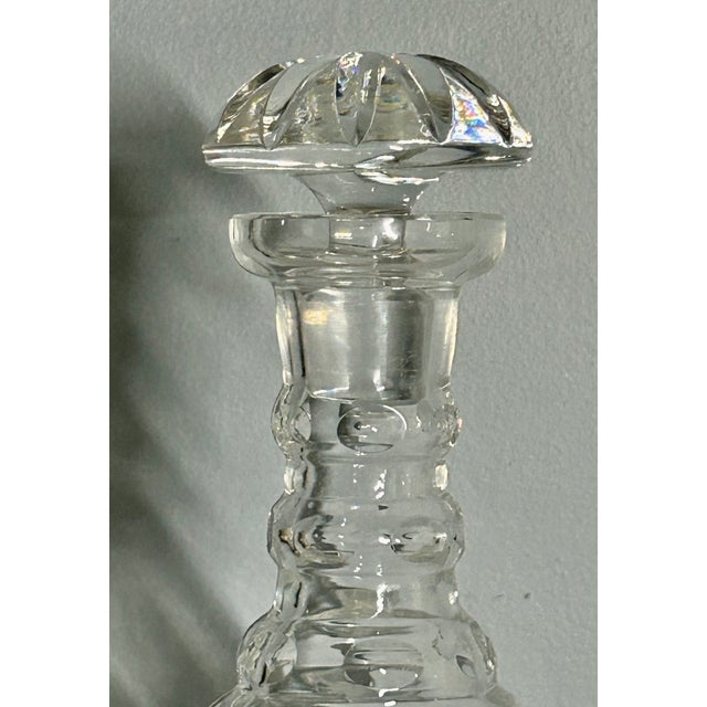 Vintage Traditional Style Cut Crystal Decanter W/Stopper For Sale - Image 11 of 15