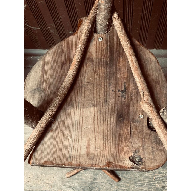 Rustic Twig Stick Branch Handmade Guitar Stand Holder Table Adirondack Cabin For Sale - Image 10 of 12