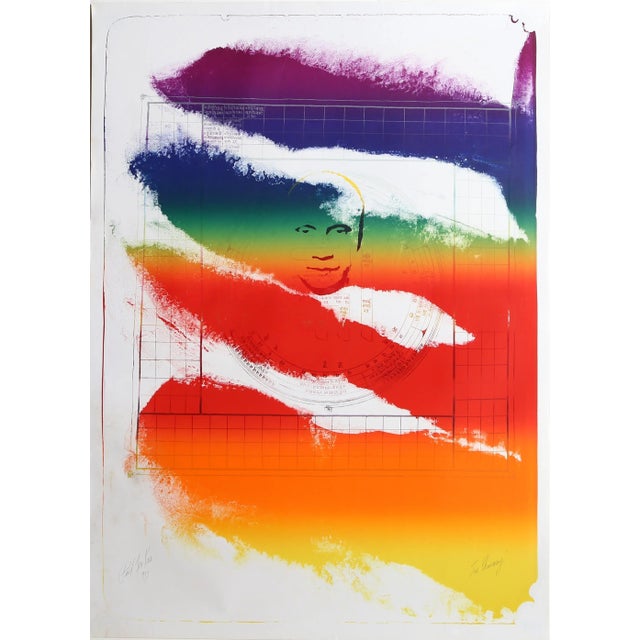 Paul Jenkins Paul Jenkins, "Sri Chinmoy", Abstract Screenprint For Sale - Image 4 of 4