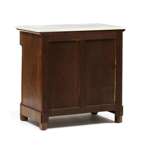 Wood Mid 20th Century Napoleon III Style Diminutive Marble Top Commode For Sale - Image 7 of 7