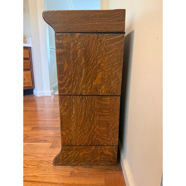 Wood Two Stack Barrister Bookcase by Gunn Furniture Co. Of Grand Rapids. For Sale - Image 7 of 12