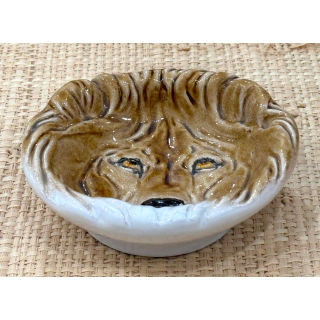 Italian Vintage Italian Lion Catchall For Sale - Image 3 of 5
