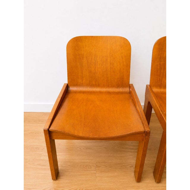 Vintage Bentwood Chairs attributed to Afra and Tobia Scarpa for Molteni, 1970s, Set of 6 For Sale - Image 16 of 18