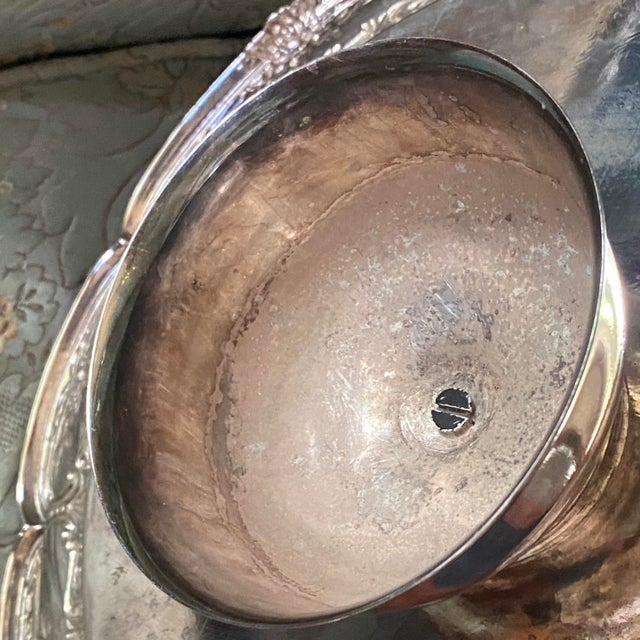 Three Tier Silver Plate Tray Stand For Sale - Image 9 of 9