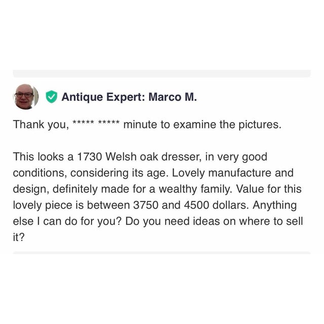 Wood 1730’s English Oak Welsh Dresser With Plate Rack in Excellent Condition For Sale - Image 7 of 9